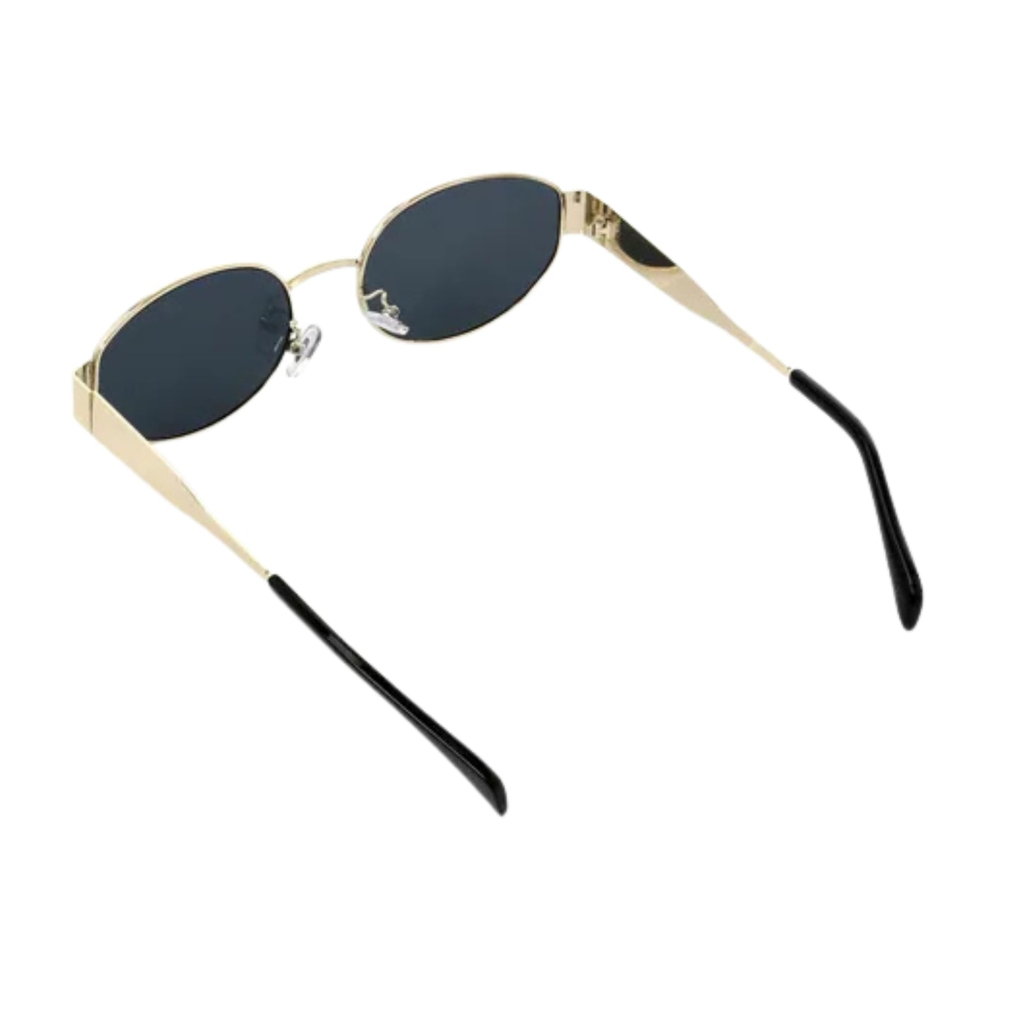 Óculos de Sol Feminino Vintage – Lente Oval, Armação de Metal e Proteção UV400